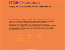 Tablet Screenshot of etosha.org